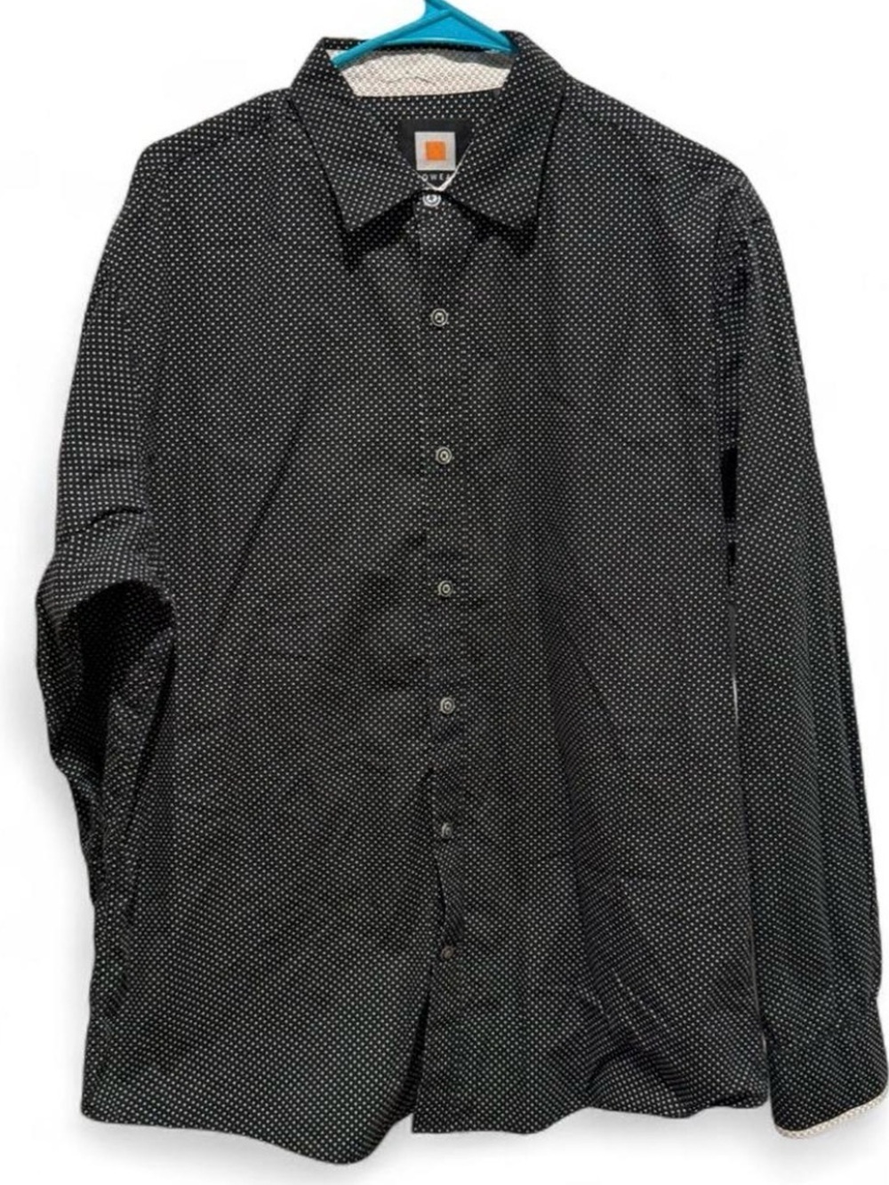 Men's Black Microdot Dress Shirt - SQWear